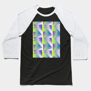 Geometric Wave #1 - Repeat Pattern Modular Synth Art Baseball T-Shirt